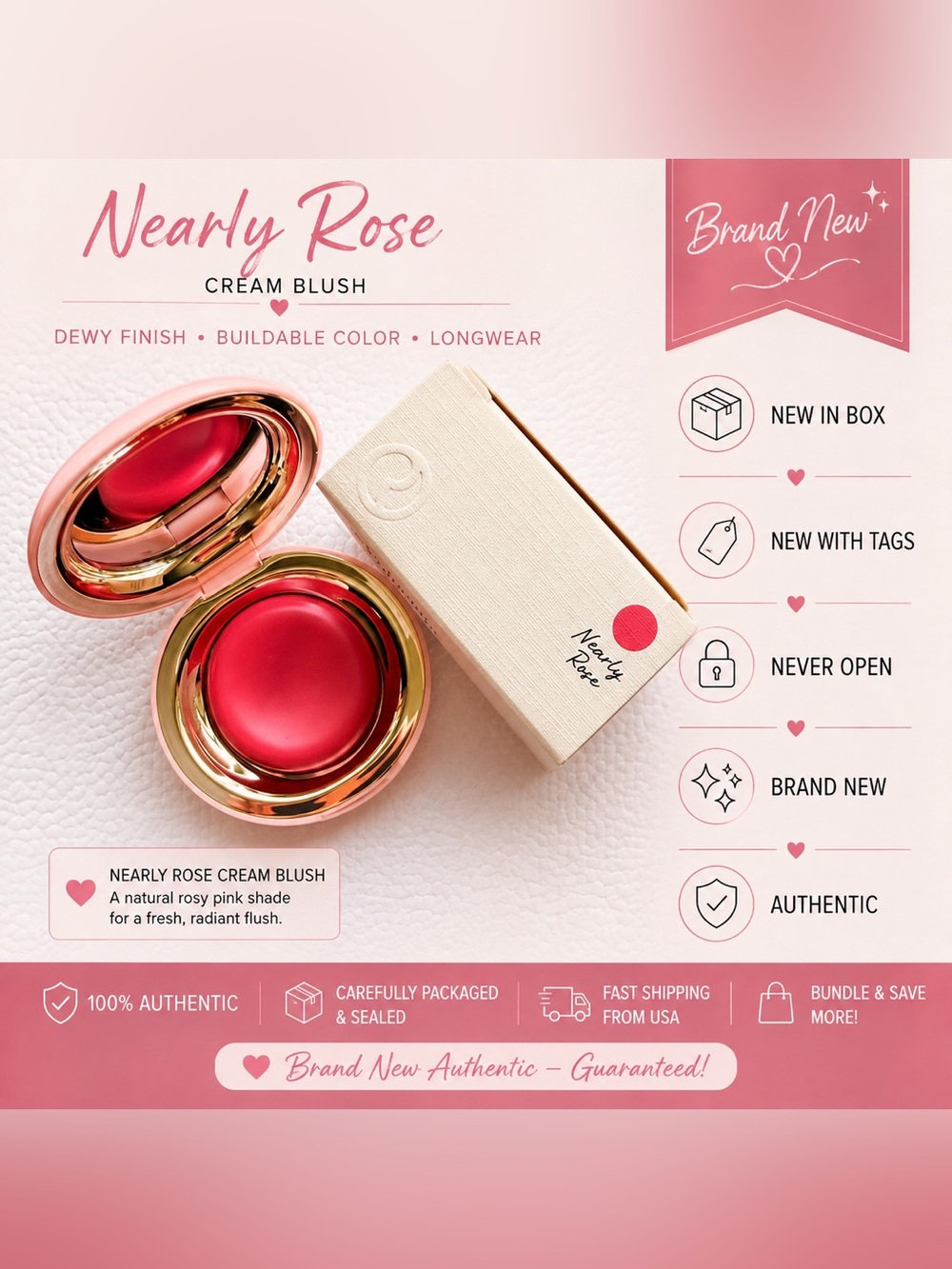Rare Beauty Stay Vulnerable Melting Blush – Nearly Rose | 5g |  |BEST OFFER |NIB